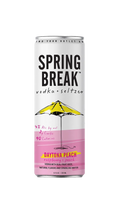 Spring Break vodka seltzer can peach flavor